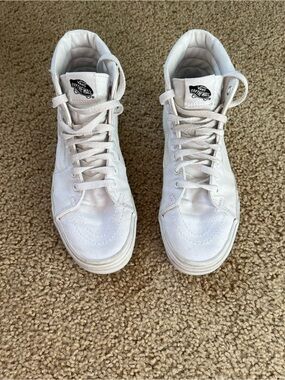 Vans White High-Top Canvas Sneakers